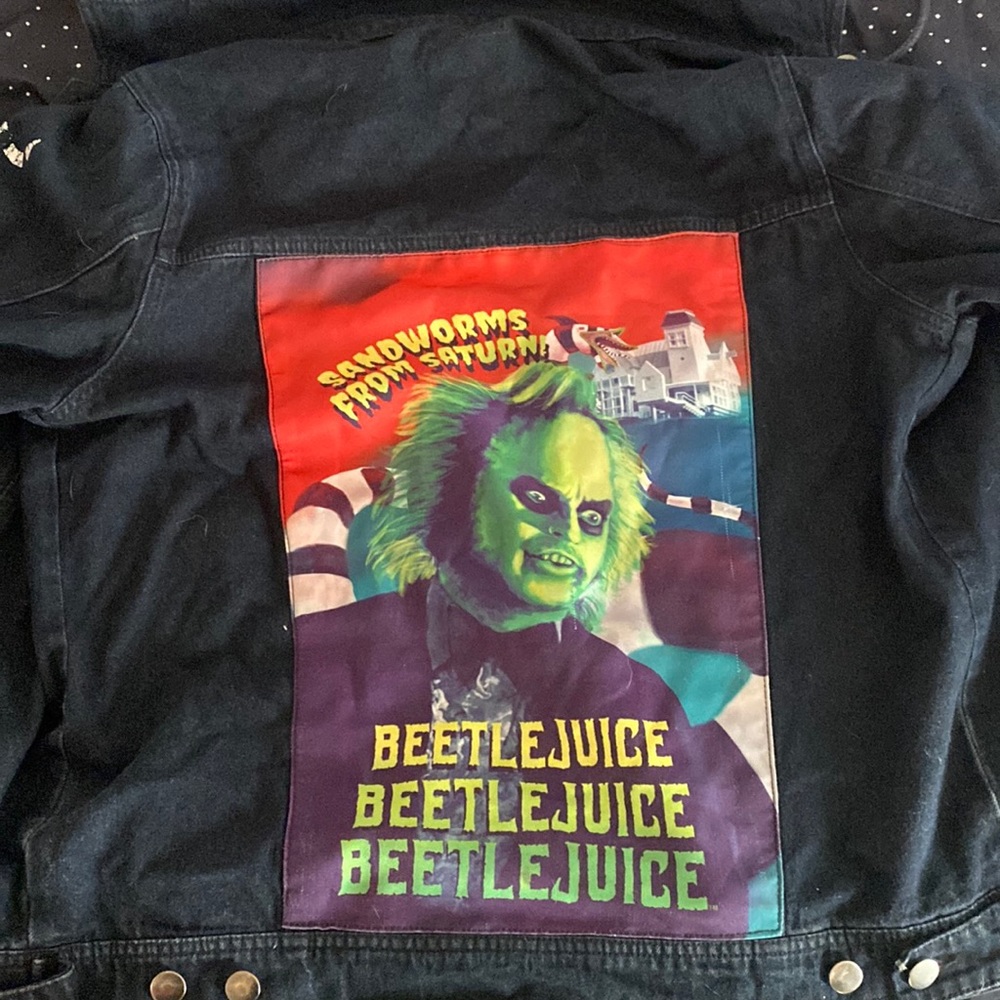 Beetlejuice denim jacket
